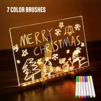 LED Acrylic Message Board with USB Power, Erasable Drawing Surface
