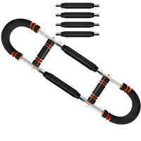 Spring-Loaded Chest Expander with Adjustable Resistance Bars for Strength Building Support