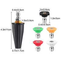 Rotating Turbo Nozzle for Power Washer with Spray Tip