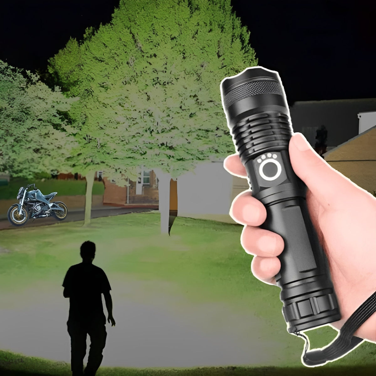 Rechargeable Flashlight with Adjustable Zoom Beam