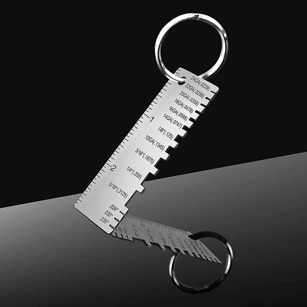 Dual Purpose Metal and Wire Thickness Measuring Tool for Welding Projects