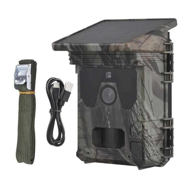 Outdoor Wildlife Camera with Solar Panel and Infrared Night Detection