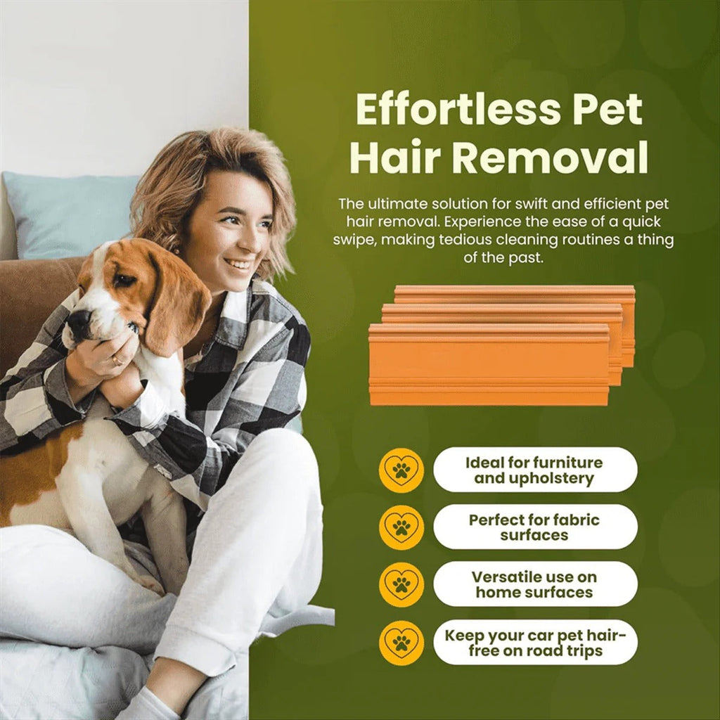 Reusable Pet Hair Remover Brush for Furniture and Vehicle Interiors