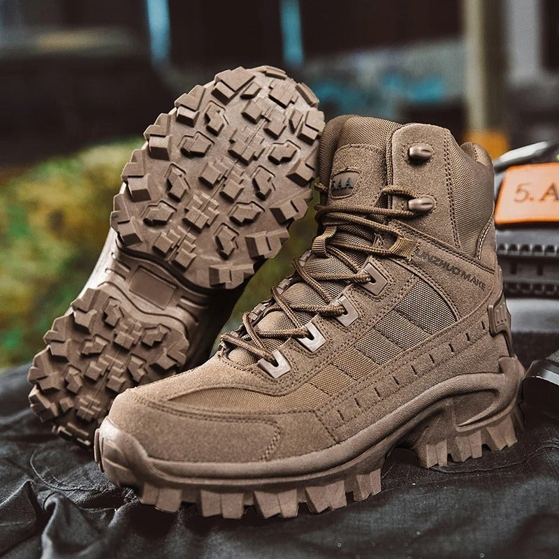 Insulated Tactical Winter Boots with Warm Lining and Rugged Grip for Men