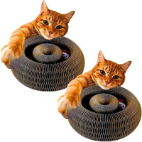 Cat Scratching Pad with Rolling Ball Track, 2 Pack Interactive Set
