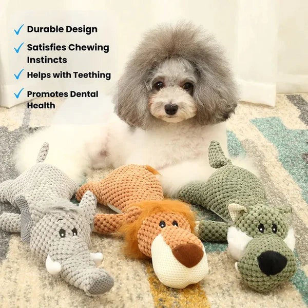 Rugged Plush Toy and Sturdy Fabric Plaything for Pets