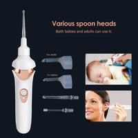 Rechargeable Ear Wax Support Cleaner with Low Noise Motor and Soft Silicone Tips