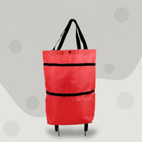 Foldable Shopping Cart Bag with Rolling Wheels