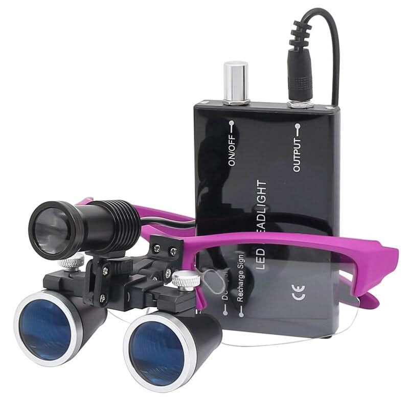 Magnifying Binocular Headband Loupe with LED Light for Dental and Surgical Use