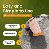 Reusable Pet Hair Remover Brush for Furniture and Vehicle Interiors