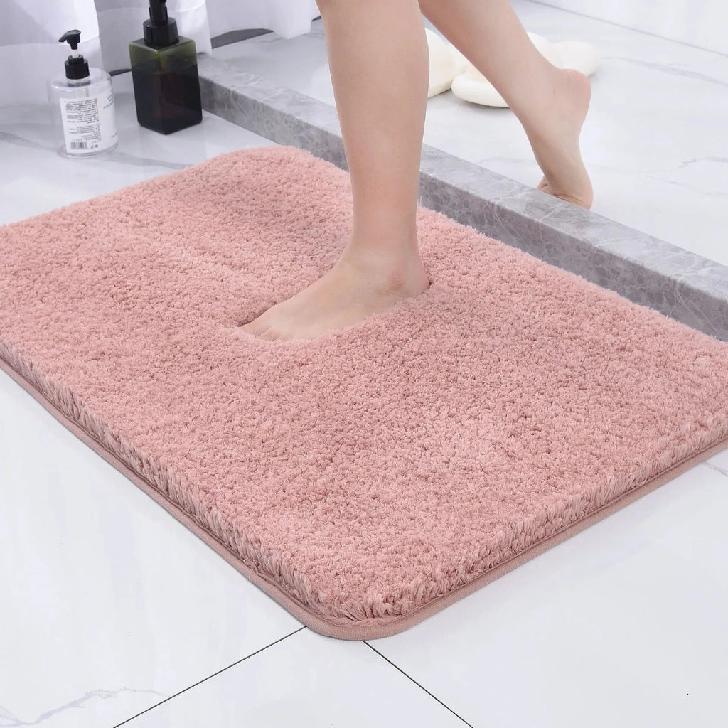 Faux Fur Bathroom Rug with Plush Pile