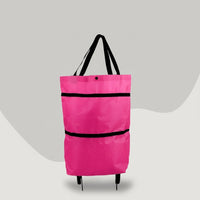 Foldable Shopping Cart Bag with Rolling Wheels