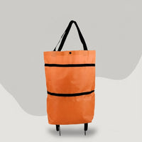 Foldable Shopping Cart Bag with Rolling Wheels
