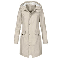 Womens Waterproof Hooded Rain Jacket with Lightweight Construction