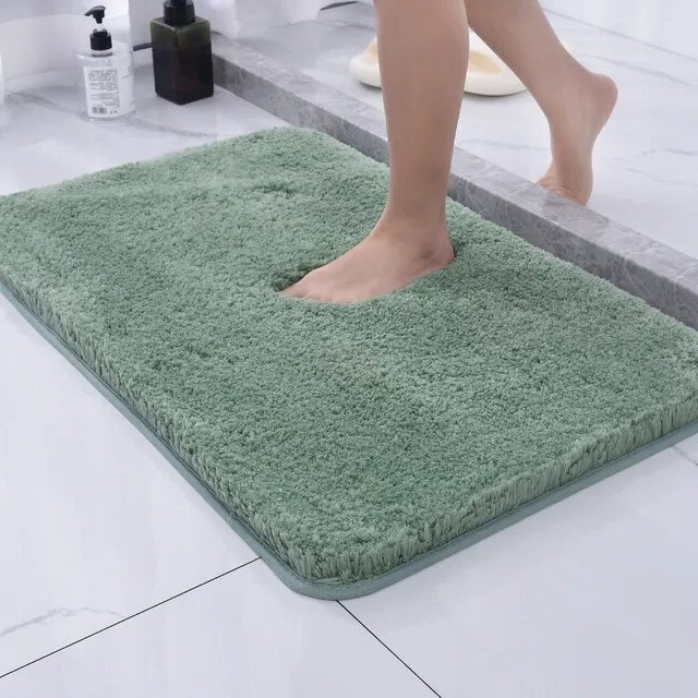 Faux Fur Bathroom Rug with Plush Pile