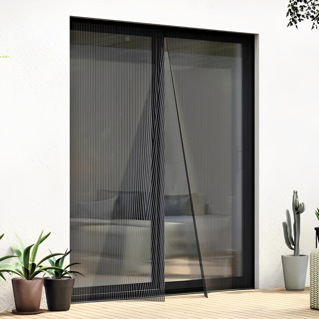 Magnetic Screen Door Net for Mosquito Protection Support