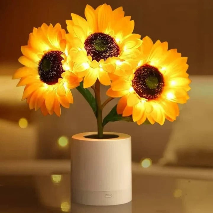 Sunflower Shaped LED Table Lamp with Warm Ambient Glow