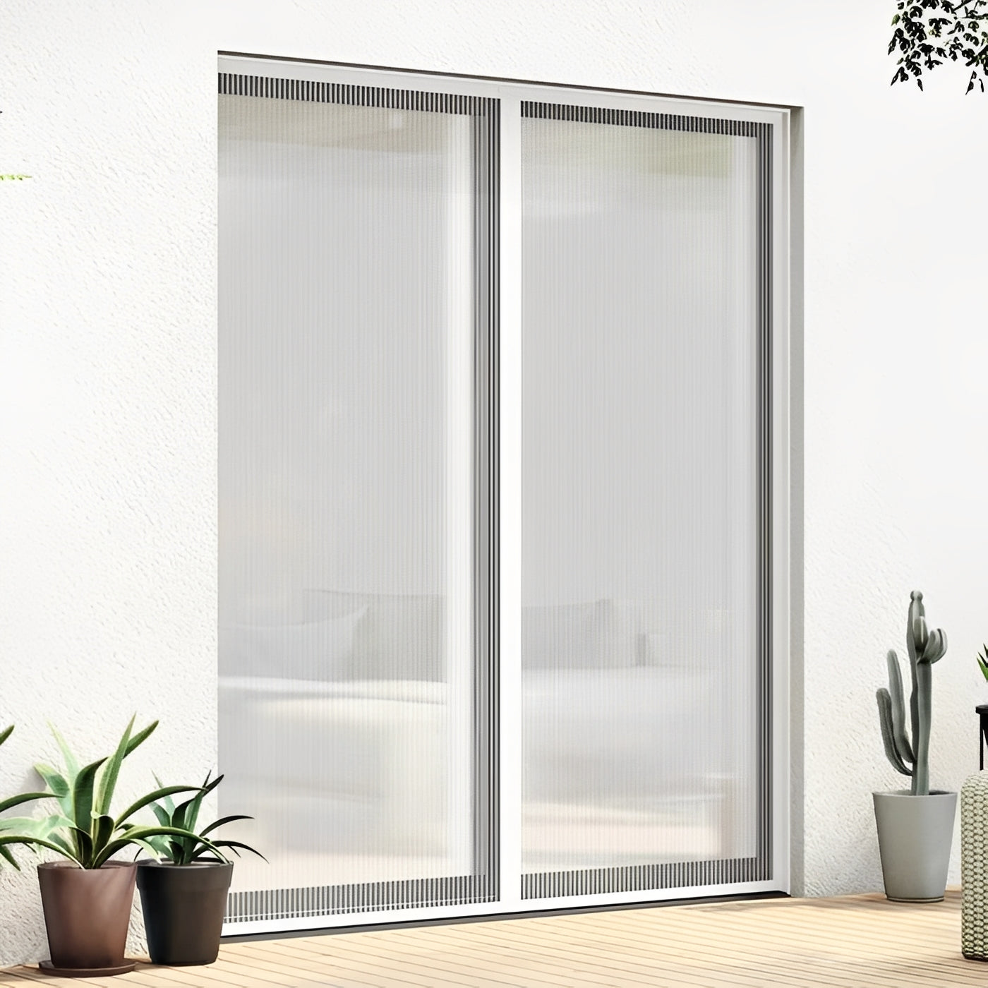 Magnetic Screen Door Net for Mosquito Protection Support