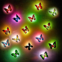 Illuminated 3D Butterfly Wall Decoration with LED Accent Lighting