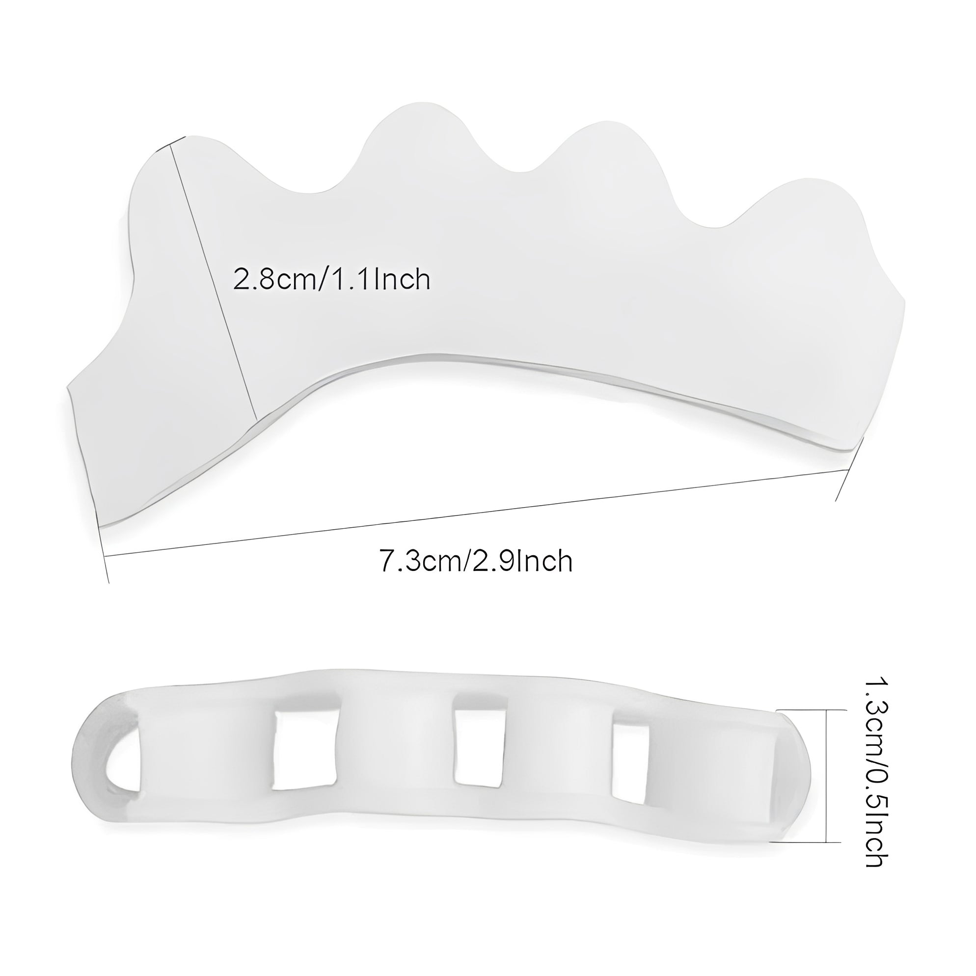 Silicone Toe Spacer Bands for Alignment Support, 1 Pair