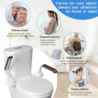 Adjustable Toilet Safety Rail with Support Handles