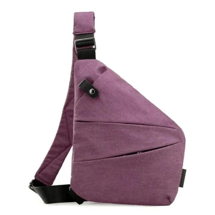 Unisex Water Resistant Crossbody Sling Bag with Anti Theft Zippers and Adjustable Strap