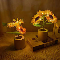 Sunflower Shaped LED Table Lamp with Warm Ambient Glow