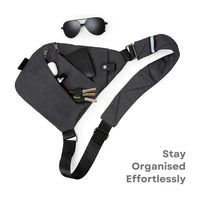 Unisex Water Resistant Crossbody Sling Bag with Anti Theft Zippers and Adjustable Strap