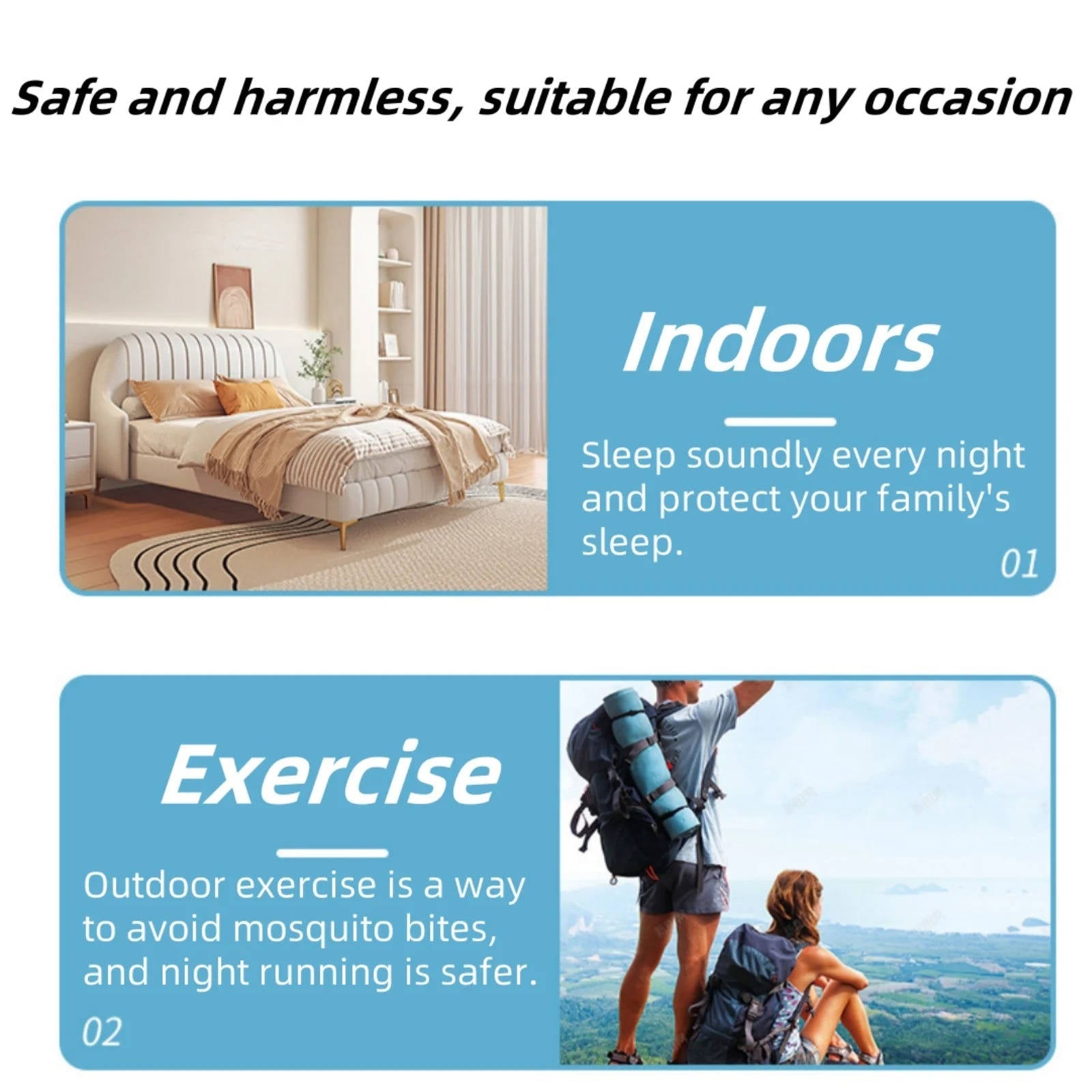 Ultrasonic Mosquito Repellent Bracelet for Adults and Kids