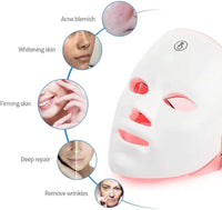 Cordless 7 Color LED Face Mask with Adjustable Straps