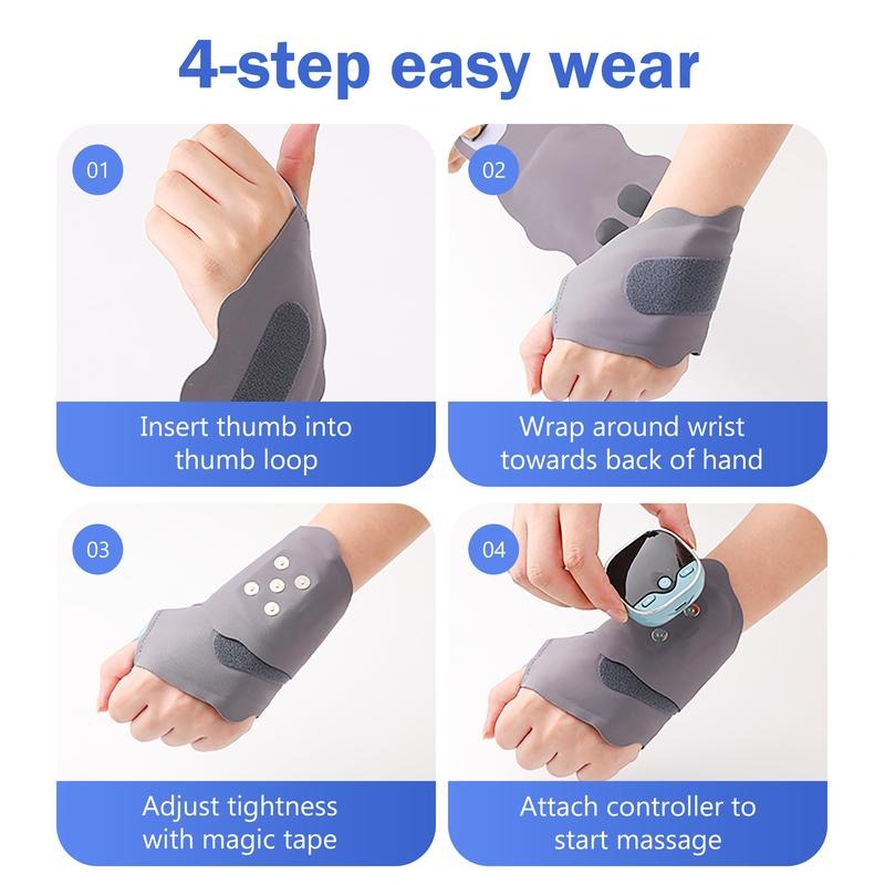 Electric Hand Massager with Heat, 5 Modes and 9 Levels Intensity