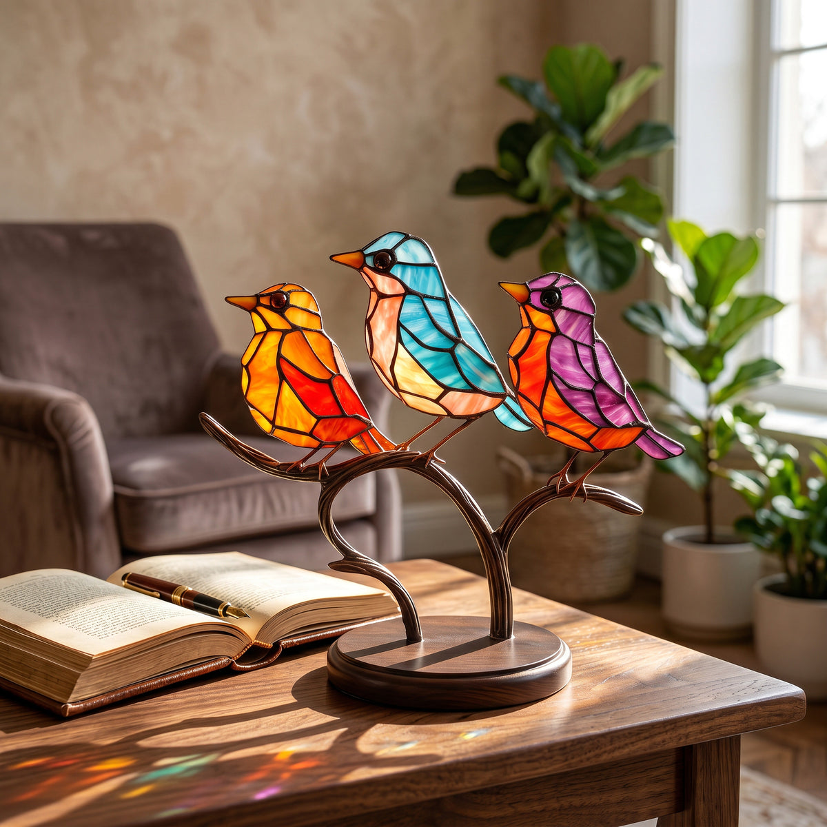 Light Reflecting Bird Window Ornament with Suction Attachment