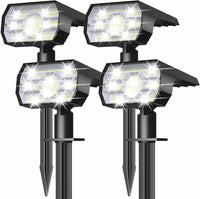 Outdoor Solar Spotlights with 56 LEDs and 3 Brightness Modes, Set of 4
