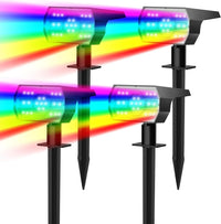 Outdoor Solar Spotlights with 56 LEDs and 3 Brightness Modes, Set of 4
