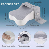 Adjustable Leg Pillow with Memory Foam for Knee and Side Sleep Comfort