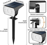 Outdoor Solar Spotlights with 56 LEDs and 3 Brightness Modes, Set of 4