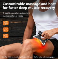 Electric Muscle Scraper Support Tool with Heat, Vibration and LED Display