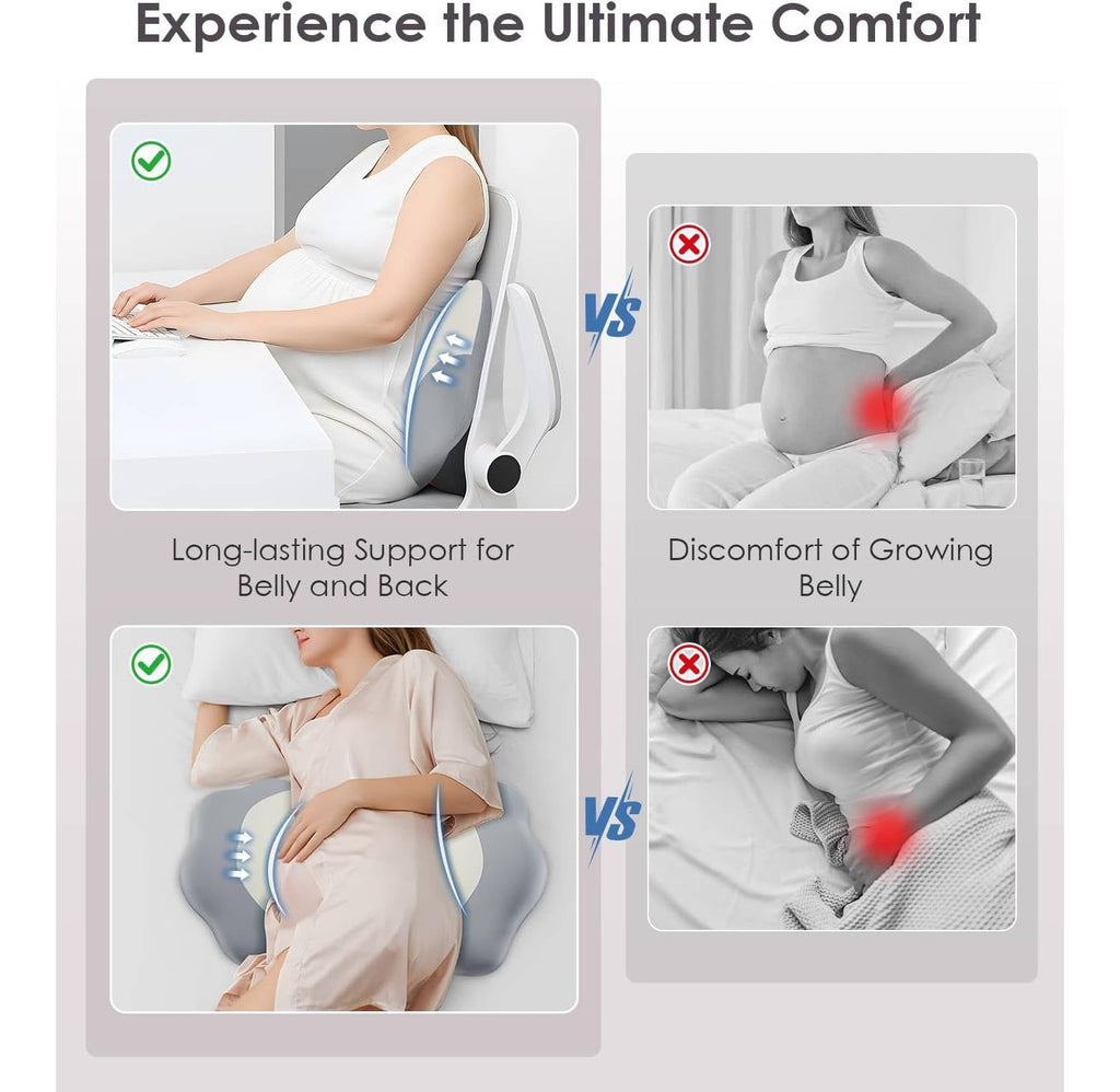 Adjustable Memory Foam Pregnancy Pillow with Cooling Washable Cover