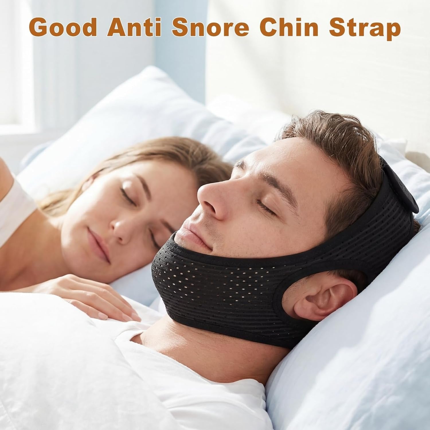 Adjustable Chin Strap for Snoring Support and Nighttime Mouth Closure