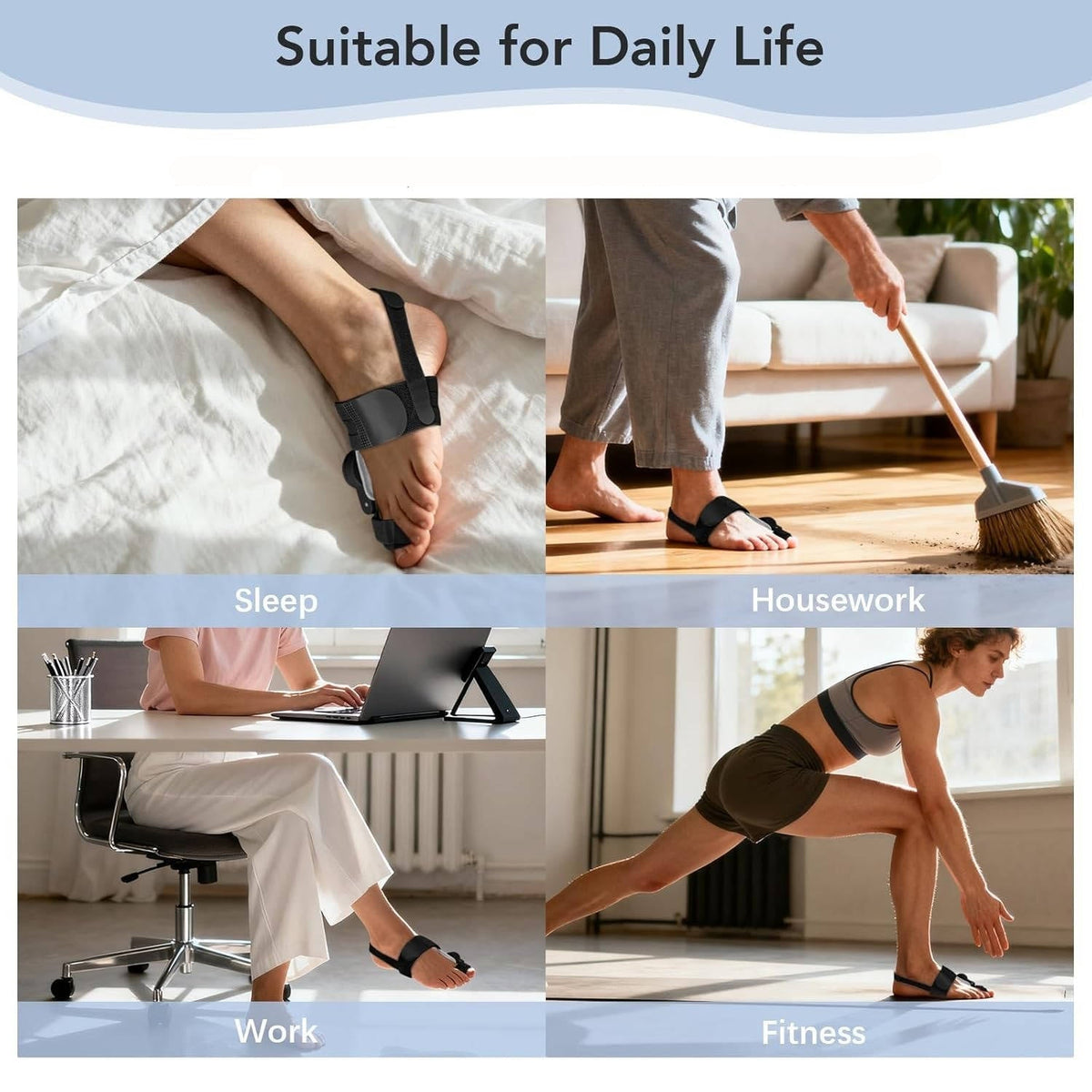 Adjustable Toe Support Brace with Knob System and Silicone Padding
