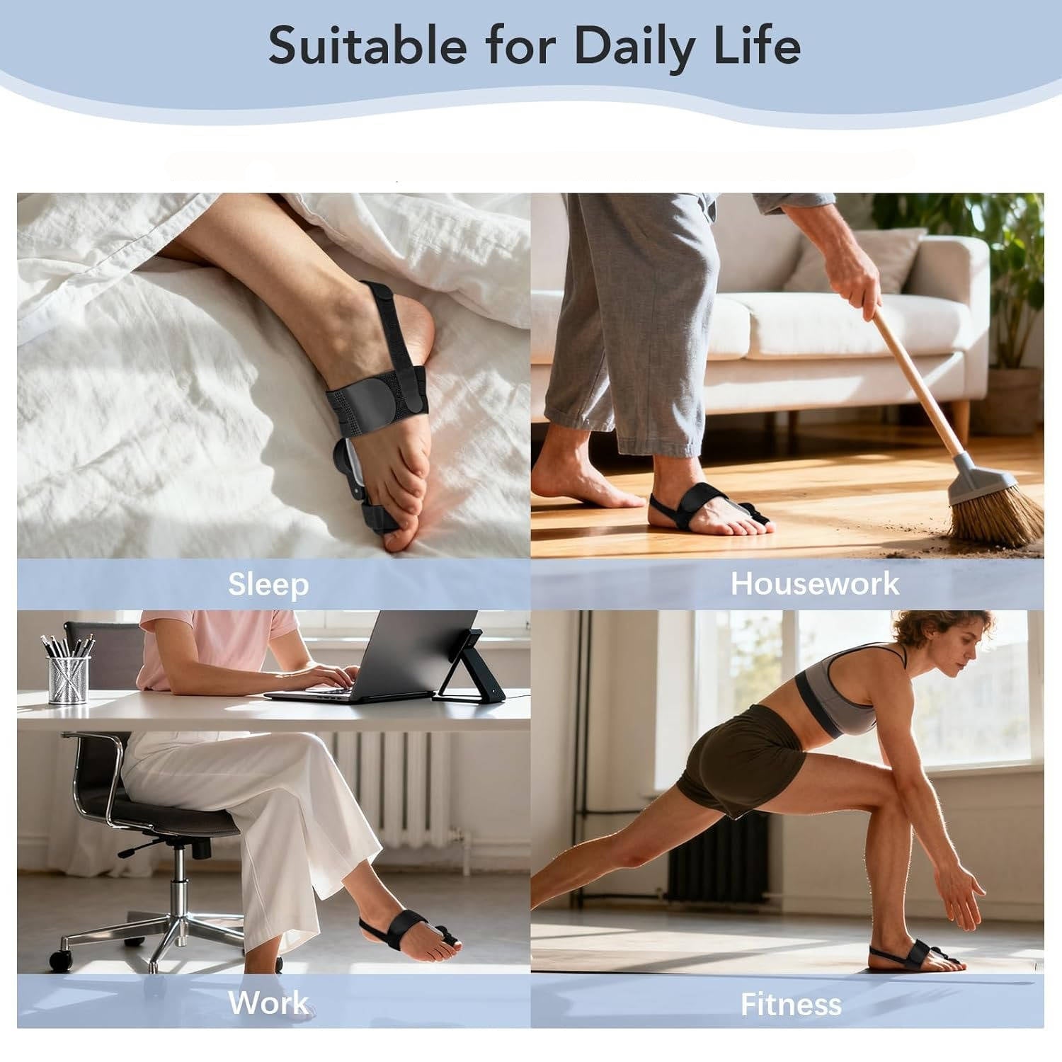 Adjustable Toe Support Brace with Knob System and Silicone Padding