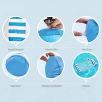 Adult Pool Floats with 4 in 1 Water Hammock Lounge Design, 4 Pack