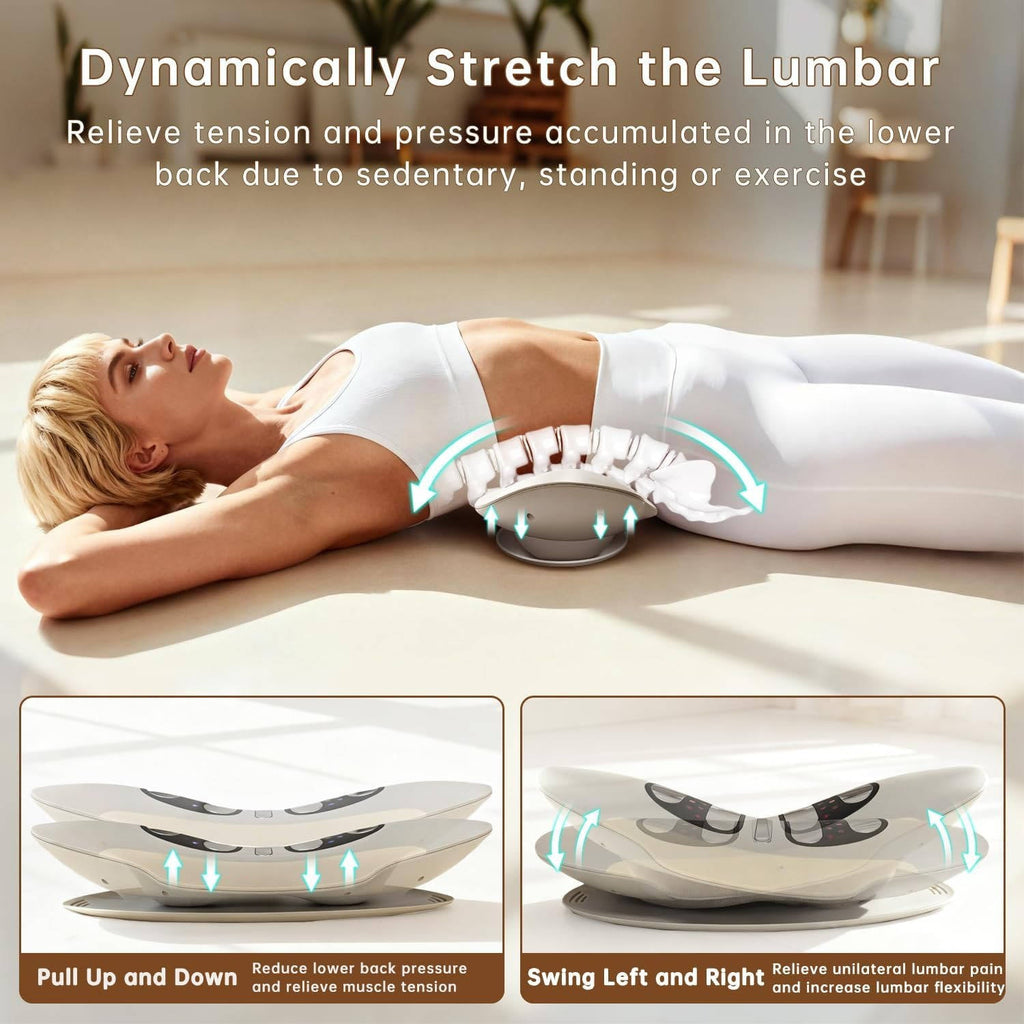 Lower Back Massager with Airbag Support Heat and Vibration Modes