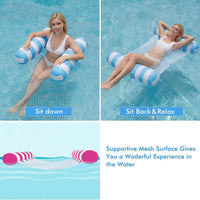 Adult Pool Floats with 4 in 1 Water Hammock Lounge Design, 4 Pack