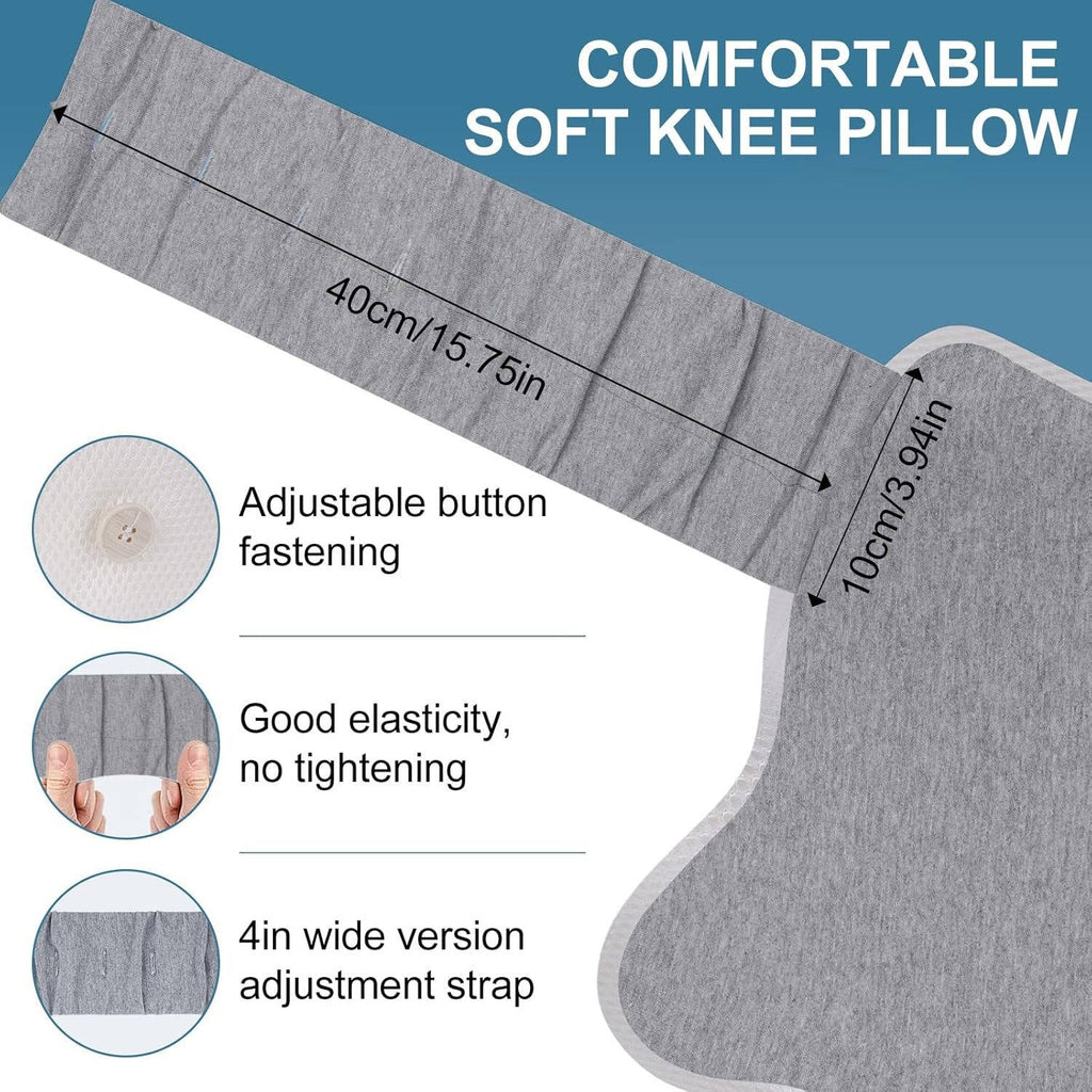 Adjustable Leg Pillow with Memory Foam for Knee and Side Sleep Comfort