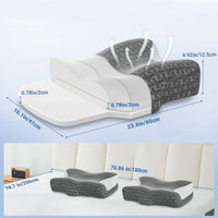Adjustable Memory Foam Pillow with Neck Support for Side and Back Sleepers