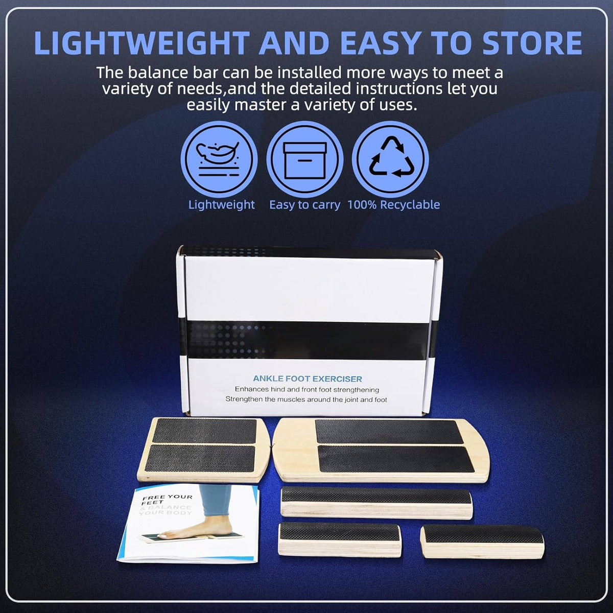 Adjustable Balance Board for Ankle Training and Foot Stretch Exercises