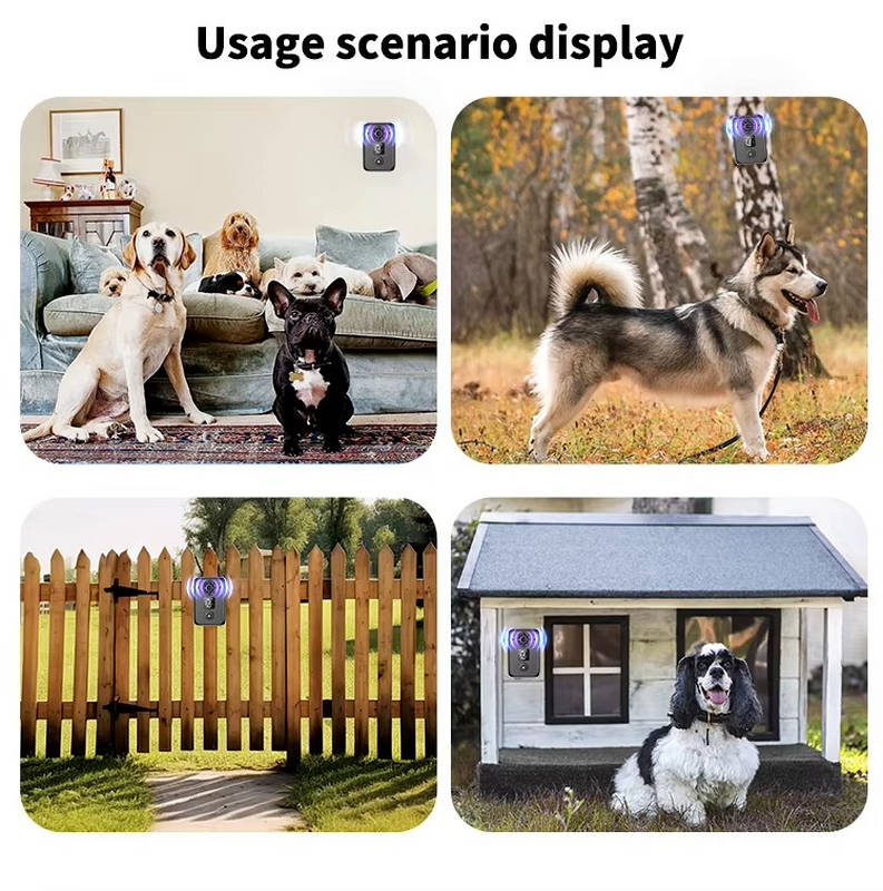 Ultrasonic Dog Bark Training Device with Rechargeable Battery and LED Screen