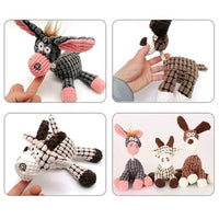Plush Dog Toy with Reinforced Squeaker for Chewing and Fetch