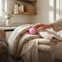 Reusable Dryer Balls with Textured Surface and Detangles Laundry, Set of 5
